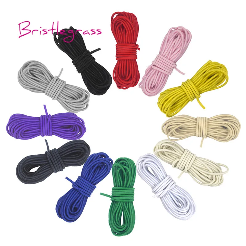 BRISTLEGRASS 5 Yard 2.5mm Solid Round Elastic Cord Rubber Bands Stretch String Sewing Trims Hair Tie Holder Rope Jewelry Making
BRISTLEGRASS 5 Yard 2.5mm Solid Round Elastic Cord Rubber Bands Stretch String Sewing Trims Hair Tie Holder Rope Jewelry Making