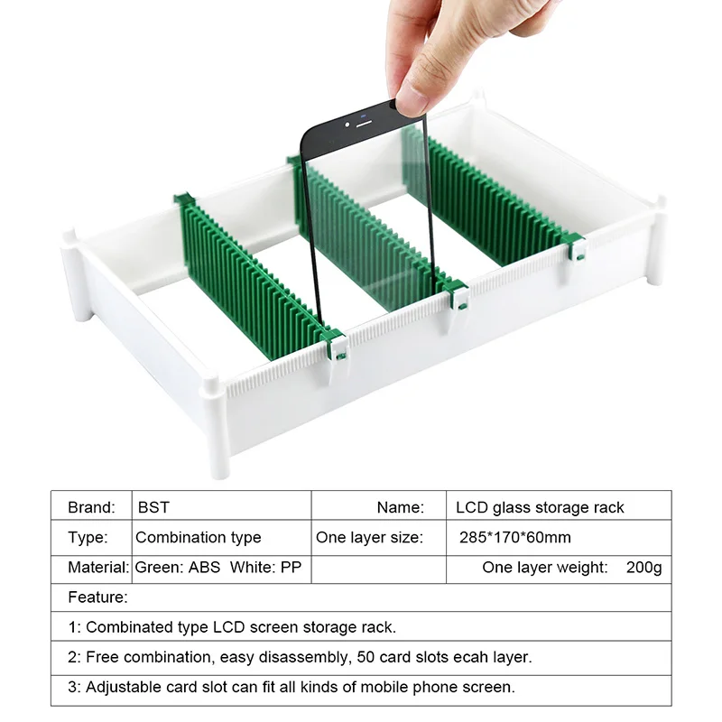 High Temperature Resistant Corrosion Resistant LCD Screen Holder Phone Glass/PCB Board Storage Box
High Temperature Resistant Corrosion Resistant LCD Screen Holder Phone Glass/PCB Board Storage Box