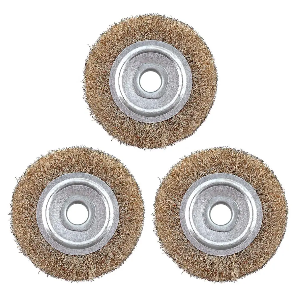 Набор кистей для полировки стального провода, 3 шт./лот, 100 мм, с отверстием 16 мм и параллельной формой, для отполированного и Derusting
Набор кистей для полировки стального провода, 3 шт./лот, 100 мм, с отверстием 16 мм и параллельной формой, для отполированного и Derusting