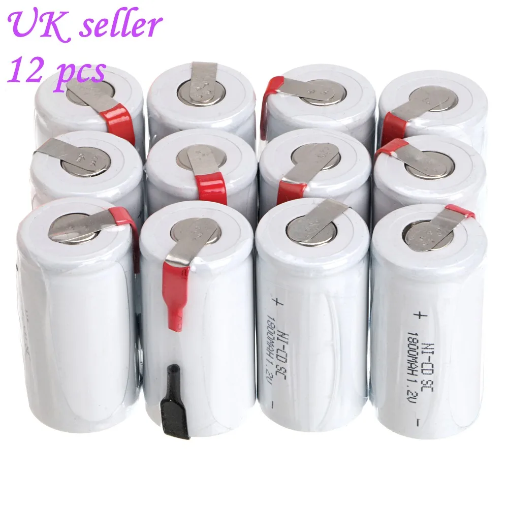 UK seller!12 pcs sub c SC battery Ni-Cd battery rechargeable battery 1800mh with tab-white color
UK seller!12 pcs sub c SC battery Ni-Cd battery rechargeable battery 1800mh with tab-white color