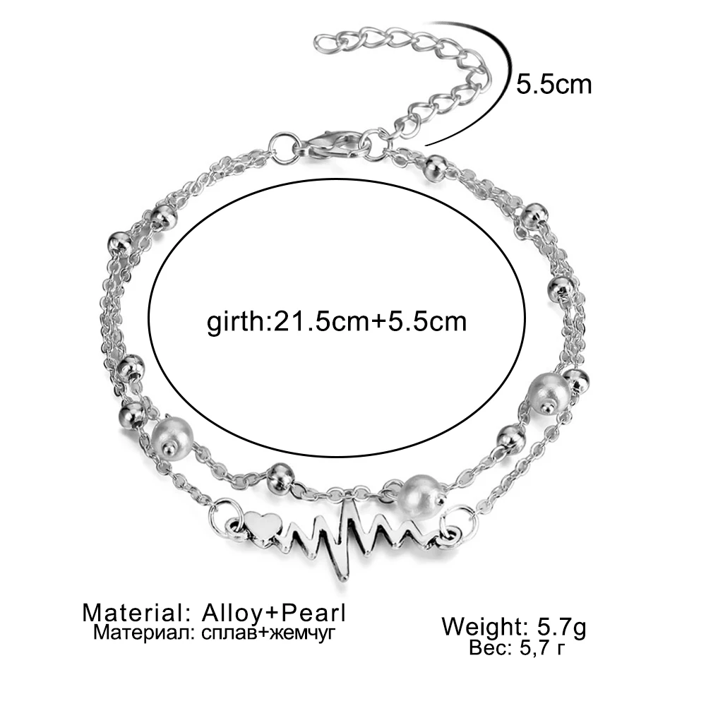 FAMSHIN Design Fashion Anklets Bracelet For Ankle 2019 Vintage Silver Color Simulation Pearl Heart Beads Anklet Woman Jewelry
FAMSHIN Design Fashion Anklets Bracelet For Ankle 2019 Vintage Silver Color Simulation Pearl Heart Beads Anklet Woman Jewelry