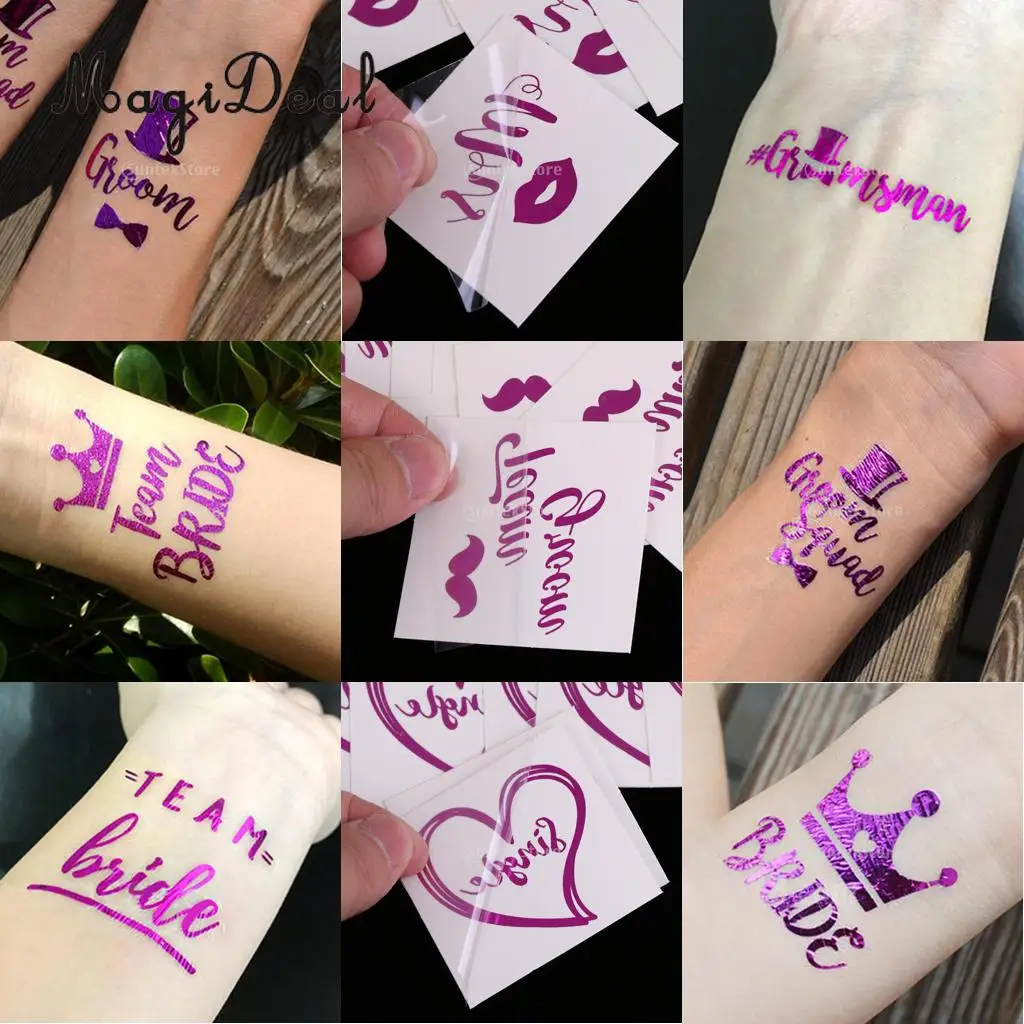 MagiDeal 10Pcs/Lot Purple Team Bride Tribe Temporary Tattoos Wedding Sticker Hens Night Party Decoration Hands Sticker
MagiDeal 10Pcs/Lot Purple Team Bride Tribe Temporary Tattoos Wedding Sticker Hens Night Party Decoration Hands Sticker