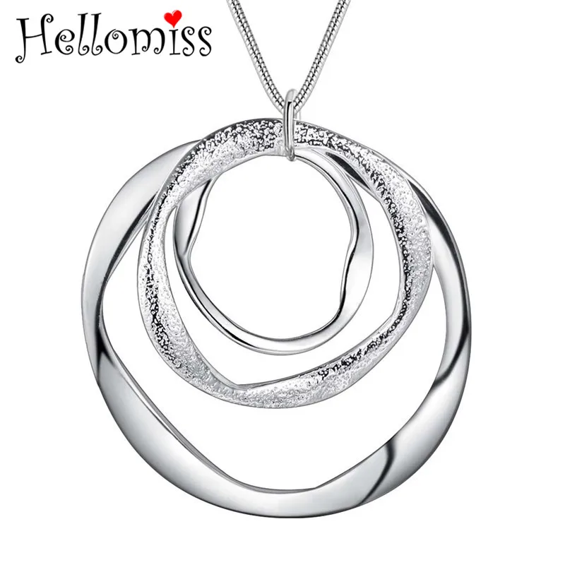 Long Pendants Necklaces for Women 925 Silver Twist Round Circles Necklace Link Chain Choker Brand Jewelry Gifts Colar Feminino
Long Pendants Necklaces for Women 925 Silver Twist Round Circles Necklace Link Chain Choker Brand Jewelry Gifts Colar Feminino