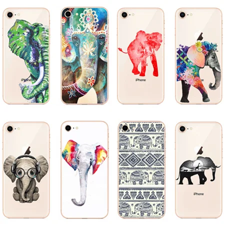 Мягкие силиконовые чехлы для телефонов Kulia Tribal Tattoos Elephants iPhone 6 6S 7 8 plus 5S SE X Capinha |