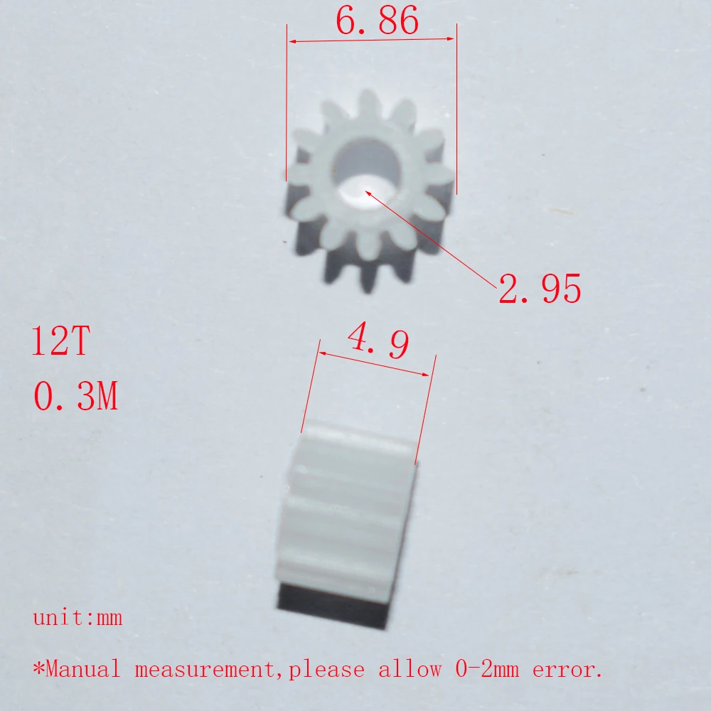 10/100 шт. 12 т 3 мм отверстие 0 5 м пластиковая Шестерня