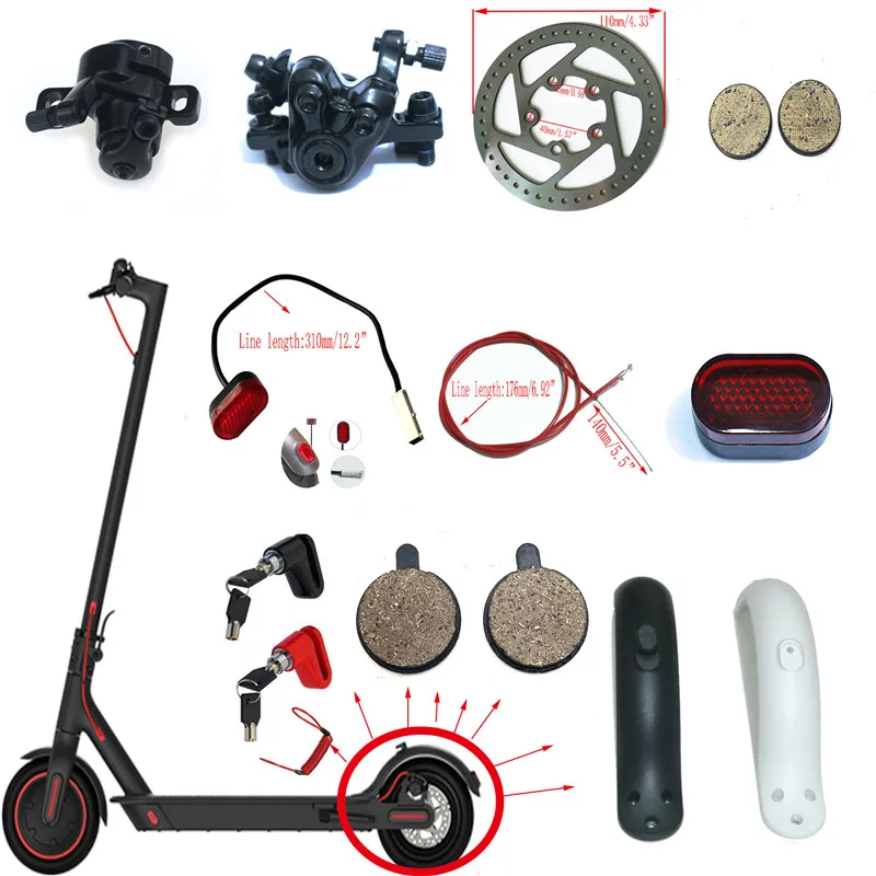 Xiaomi Mijia M365 Electric Scooter Murdguard Fender Kickstand Light Clasped Guard Ring Disc Brakes Pads Repair Replacement Part
Xiaomi Mijia M365 Electric Scooter Murdguard Fender Kickstand Light Clasped Guard Ring Disc Brakes Pads Repair Replacement Part