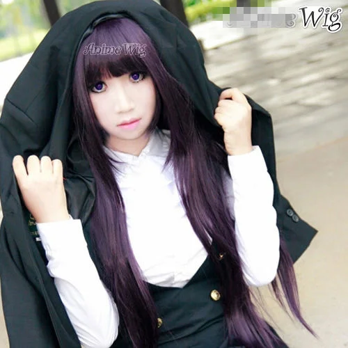 MCOSER фиолетовый 100 см прямые накладные волосы Аниме вечерние Косплэй парики с