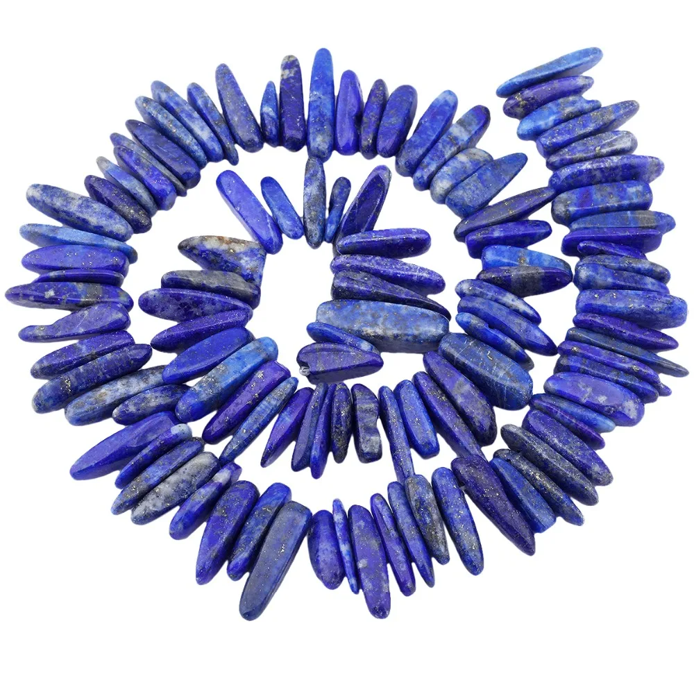 TUMBEELLUWA Lapis Lazuli Stone Points Quartz Polished Sticks Spikes Point Beads 15 inch Strand Drilled
TUMBEELLUWA Lapis Lazuli Stone Points Quartz Polished Sticks Spikes Point Beads 15 inch Strand Drilled