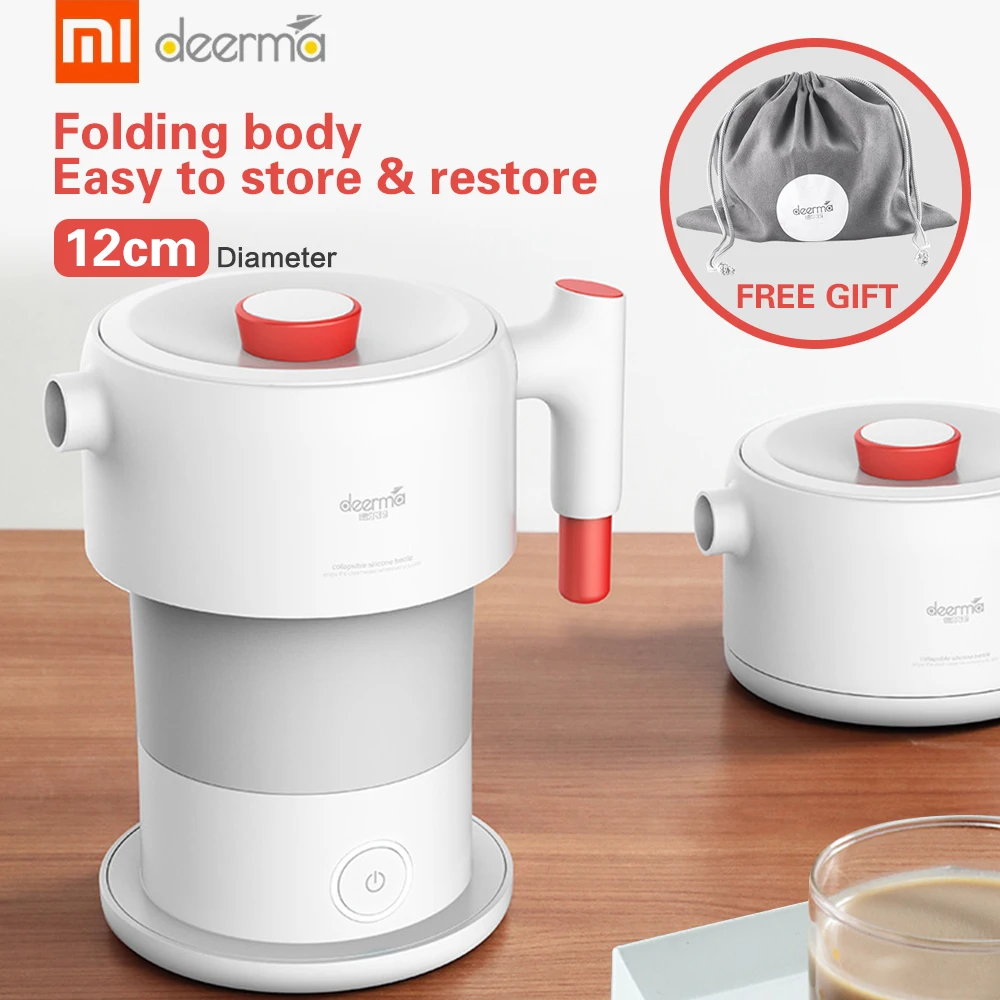Xiaomi Deerma 0.6L складной портативный Электрический чайник для воды ручной колба