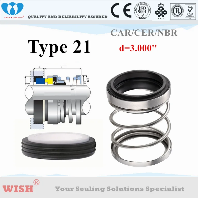 dia 3.000 inch seal Equal to Johncrane Type 21 with cup/boot stationary seat elastomer bellow mechanical seal vulcan 11
dia 3.000 inch seal Equal to Johncrane Type 21 with cup/boot stationary seat elastomer bellow mechanical seal vulcan 11