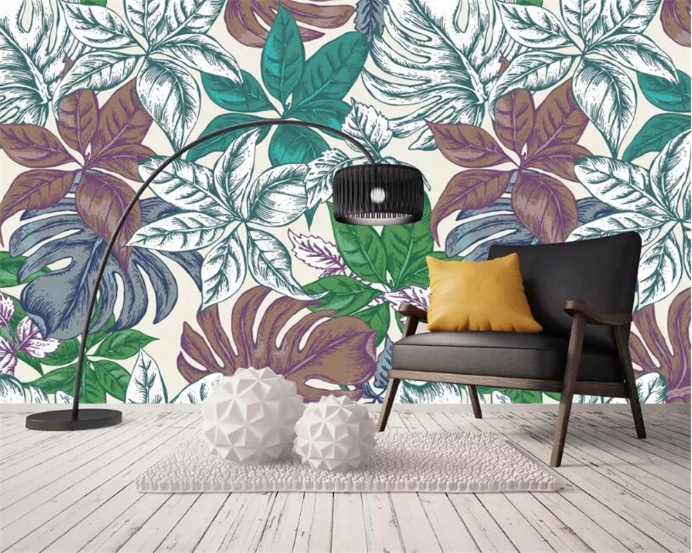 Beibehang Custom 3D Mural Wallpaper Hand drawn tropical plant Banana leaf Photo Background Wall Silk material 3d Wallpaper
Beibehang Custom 3D Mural Wallpaper Hand drawn tropical plant Banana leaf Photo Background Wall Silk material 3d Wallpaper