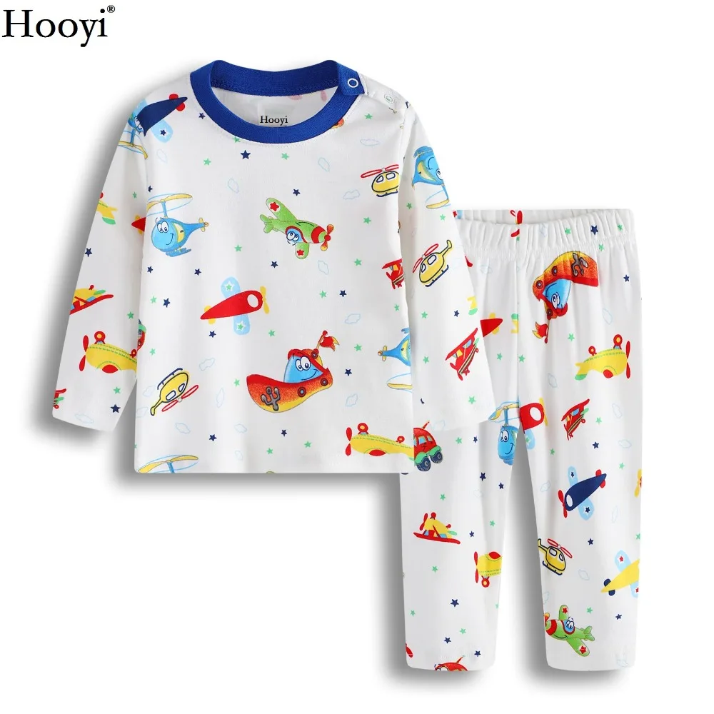 Hooyi/Пижама для маленьких мальчиков Комплект одежды с рисунком самолета Комплекты