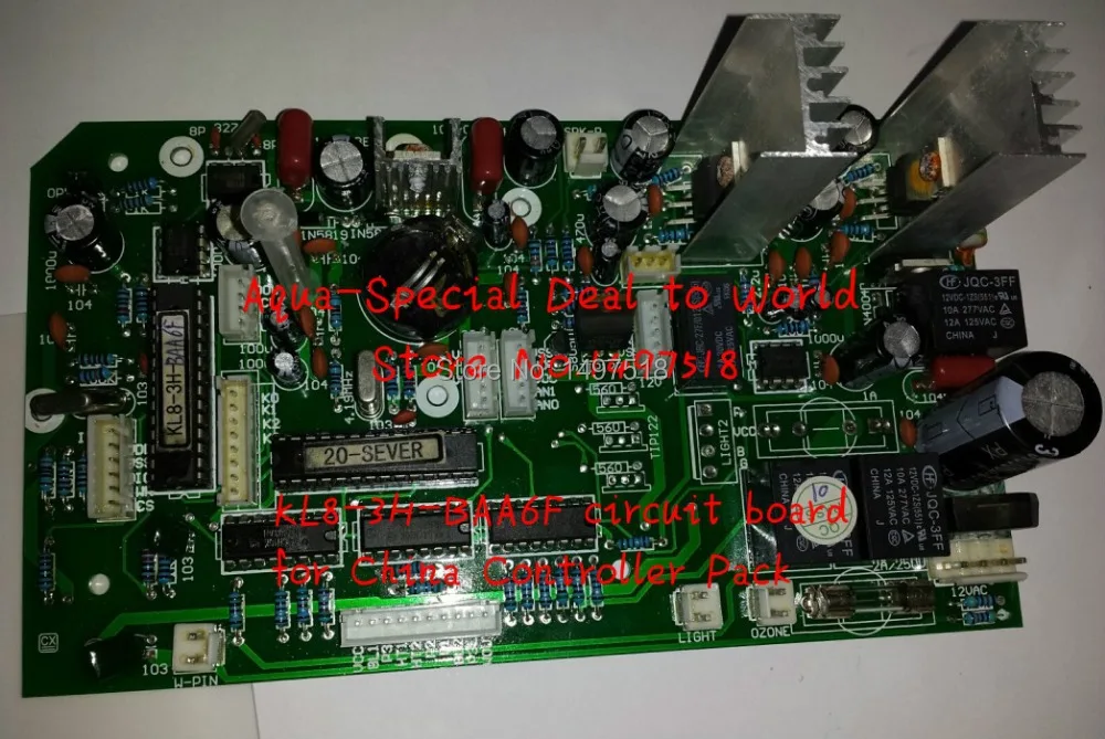 Jazzi SPA CONTROL PACK - KL8-3 Главная печатная плата KL8-3H-BAA6F China Ethink Control ler Pack для китайского спа с 3 насосами
Jazzi SPA CONTROL PACK - KL8-3 Главная печатная плата KL8-3H-BAA6F China Ethink Control ler Pack для китайского спа с 3 насосами