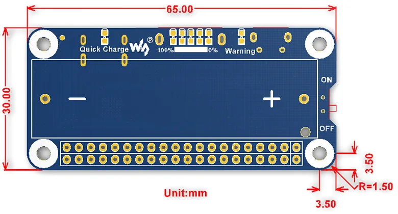 Raspberry Pi Li-ion Battery HAT, 5V Regulated Output, Bi-directional Quick Charge
Raspberry Pi Li-ion Battery HAT, 5V Regulated Output, Bi-directional Quick Charge