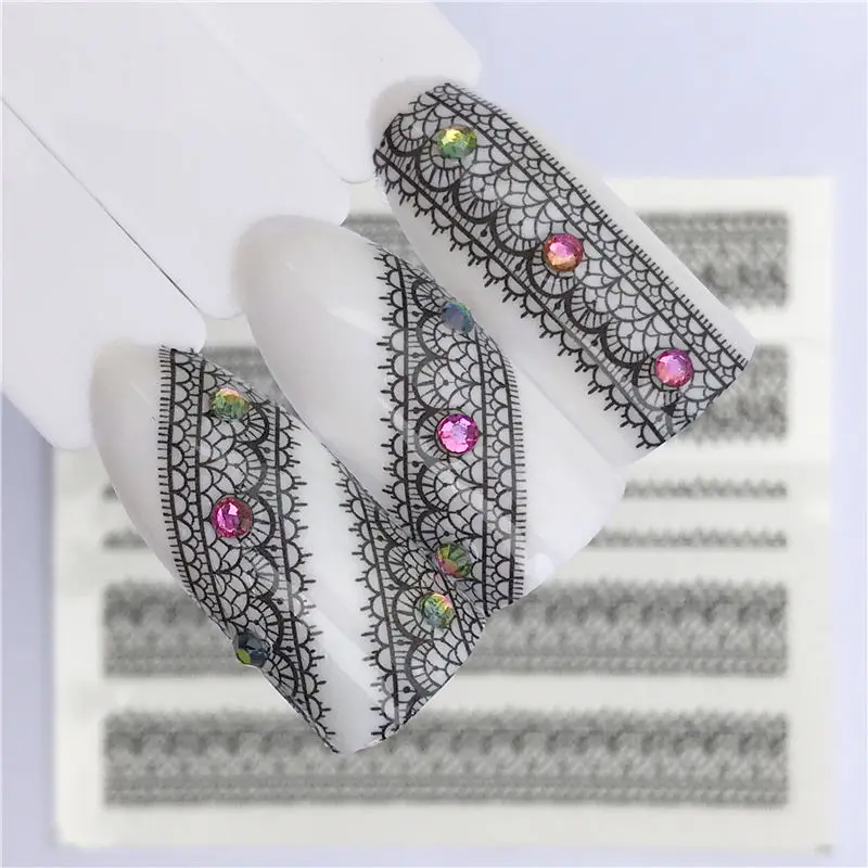 1 Sheet White Black Nail Stickers Water Transfer Decals Lace Flowers Butterfly Slider for Nail Art Decoration Manicure
1 Sheet White Black Nail Stickers Water Transfer Decals Lace Flowers Butterfly Slider for Nail Art Decoration Manicure
