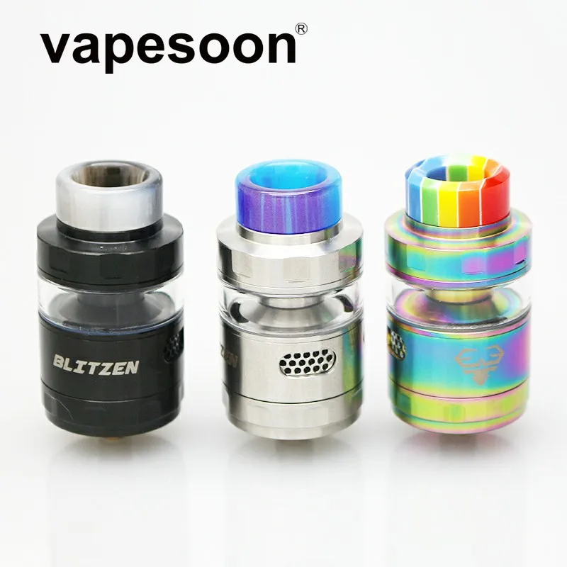 Испаритель Vapesoon Blitzen RTA 24 мм диаметр 2 мл 5 емкость одна и две катушки подходит для