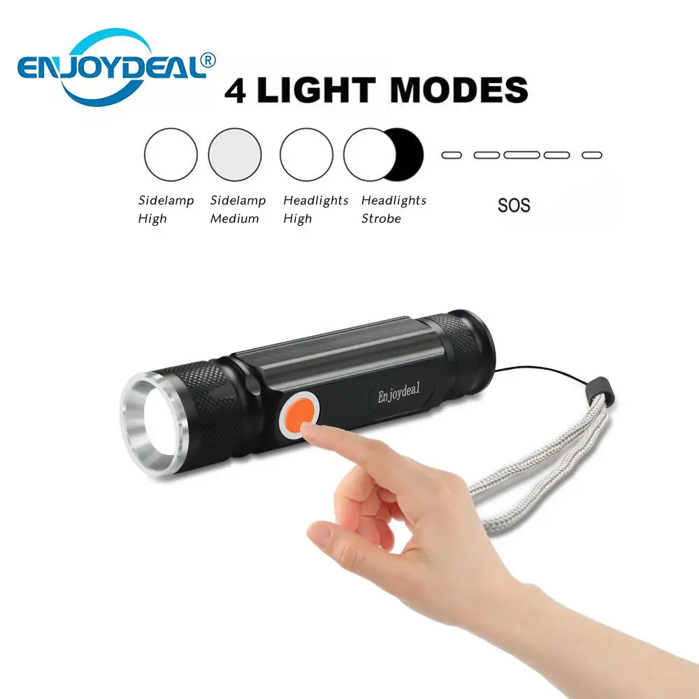 Waterproof Zoom Flash Light T6 COB LED Flashlight USB Rechargeable Torch Lamp 4 Mode penlight Outdoor Fishing Camping Lantern
Waterproof Zoom Flash Light T6 COB LED Flashlight USB Rechargeable Torch Lamp 4 Mode penlight Outdoor Fishing Camping Lantern