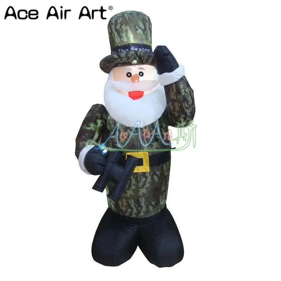 Holding binoculars, CAMO inflatable Santa Claus ,lighting inflatable Christmas santa claus for yard lawn decor
Holding binoculars, CAMO inflatable Santa Claus ,lighting inflatable Christmas santa claus for yard lawn decor