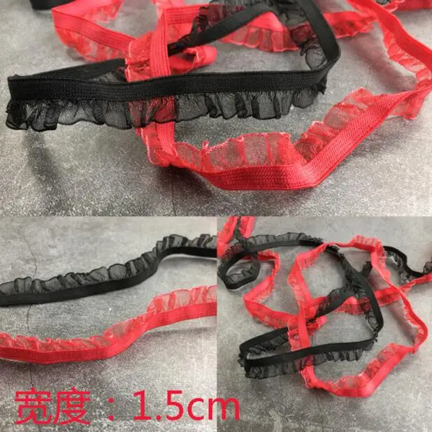 50yards Black Red Ruffle Elastic Fold Ribbon Lace Stereo Stretch Lace Trim Headwear Clothing Skirt Collar Decoration Accessories
50yards Black Red Ruffle Elastic Fold Ribbon Lace Stereo Stretch Lace Trim Headwear Clothing Skirt Collar Decoration Accessories