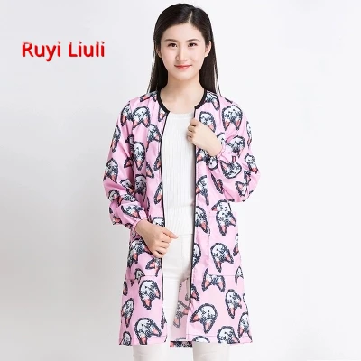 Winter Korean fashion waterproof apron long sleeve down jacket smock adult women's work clothes lovely kitchen
Winter Korean fashion waterproof apron long sleeve down jacket smock adult women's work clothes lovely kitchen