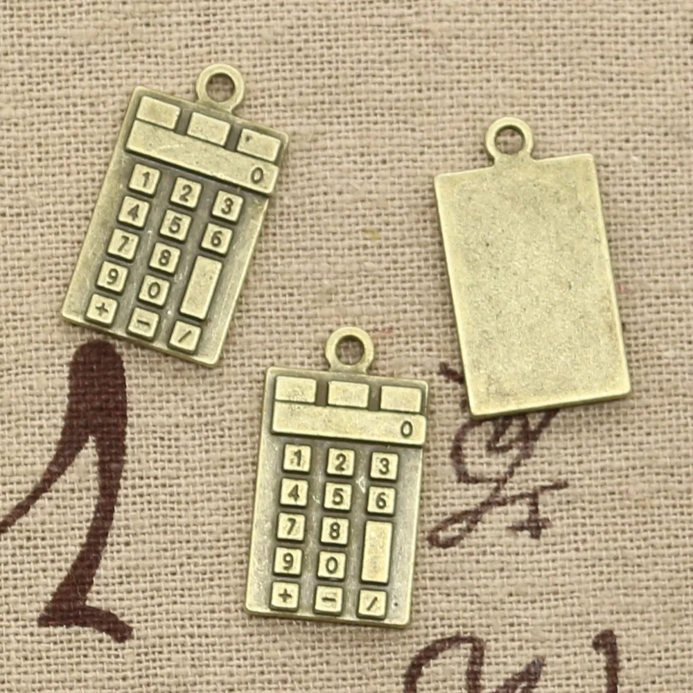 15pcs Charms Calculator Counter 23x13mm Antique Bronze Silver Color Color Bracelets Pendants DIY Handmade Tibetan Making Jewelry
15pcs Charms Calculator Counter 23x13mm Antique Bronze Silver Color Color Bracelets Pendants DIY Handmade Tibetan Making Jewelry