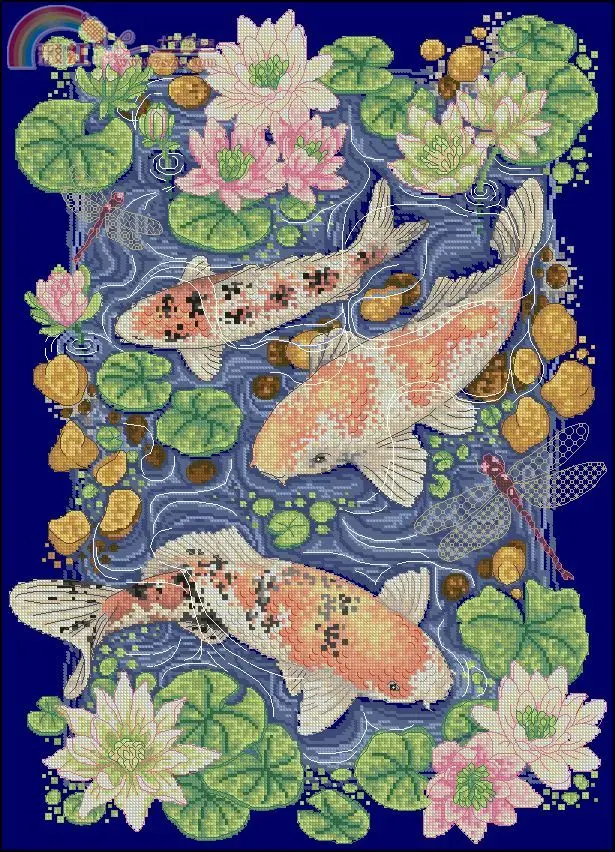 gold collection beautiful counted cross stitch kit goldfishes goldfish fish of gold color, two fishes and lotus flower
gold collection beautiful counted cross stitch kit goldfishes goldfish fish of gold color, two fishes and lotus flower