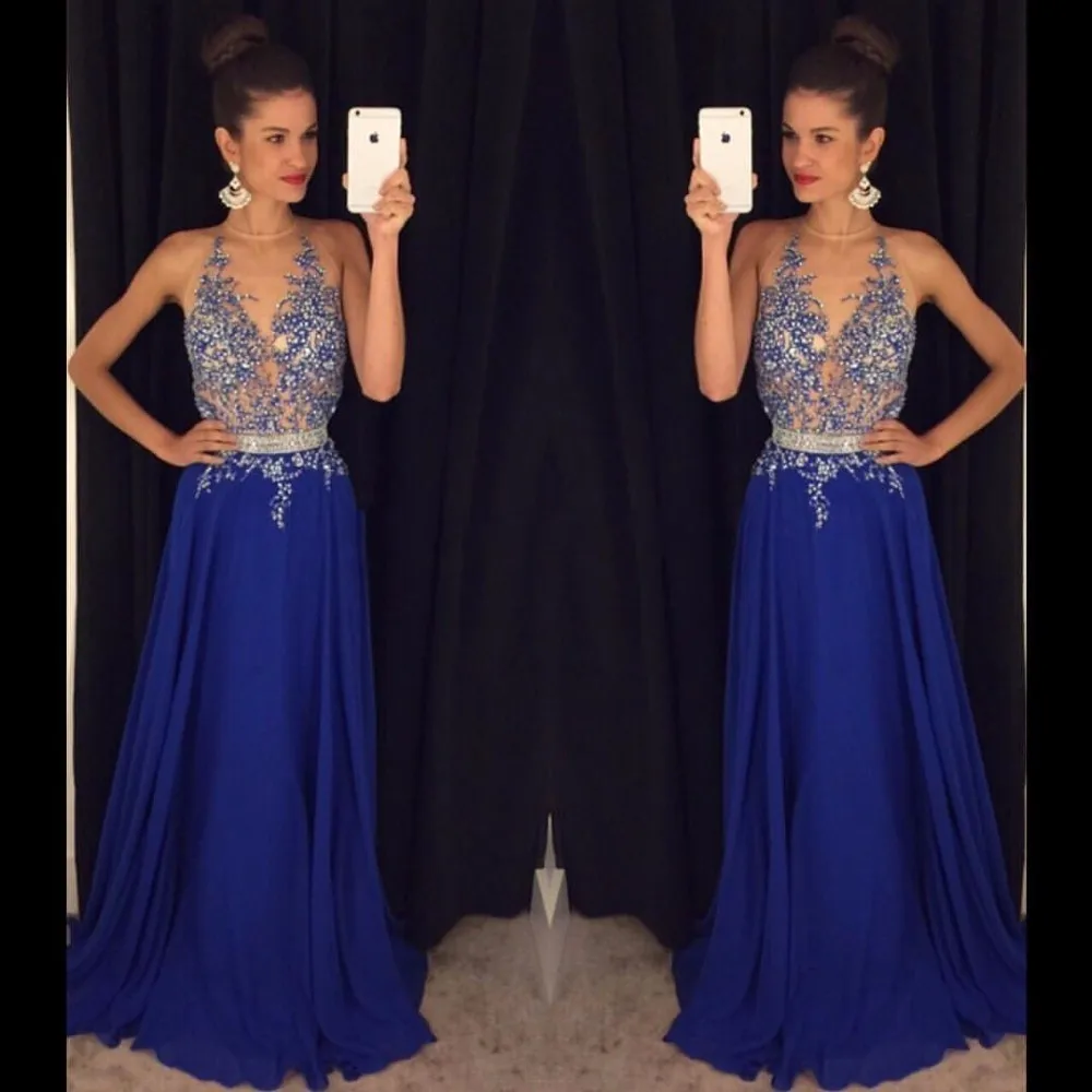 vestido de festa longo Sparkly Beaded Royal Blue Long Prom Dresses Sexy Backless A Line Long Party Evening Dress
vestido de festa longo Sparkly Beaded Royal Blue Long Prom Dresses Sexy Backless A Line Long Party Evening Dress