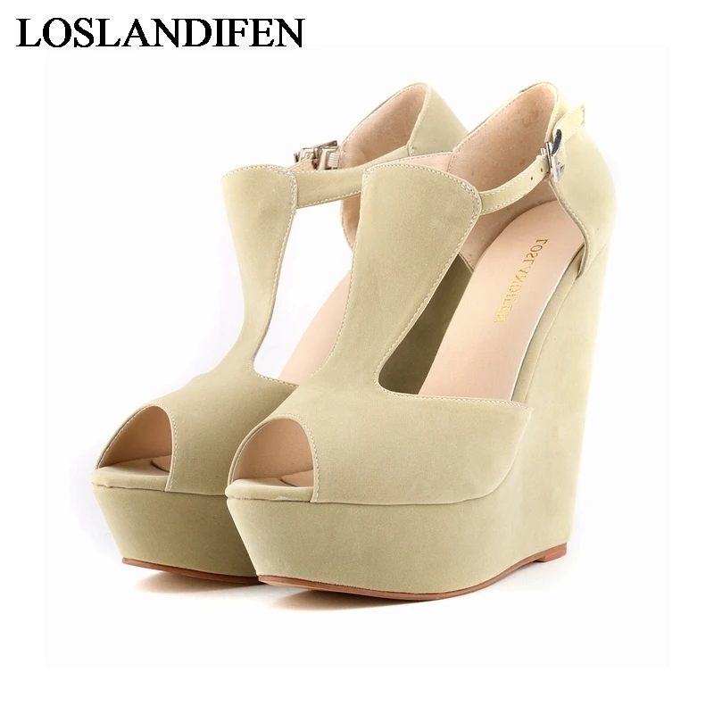 Hot Sale Women Peep Toe High Platform Wedge Sandals 2020 High Heel Women'S Sandals Elegant Shoes Green Black Shoes NLK-A0095
Hot Sale Women Peep Toe High Platform Wedge Sandals 2020 High Heel Women'S Sandals Elegant Shoes Green Black Shoes NLK-A0095