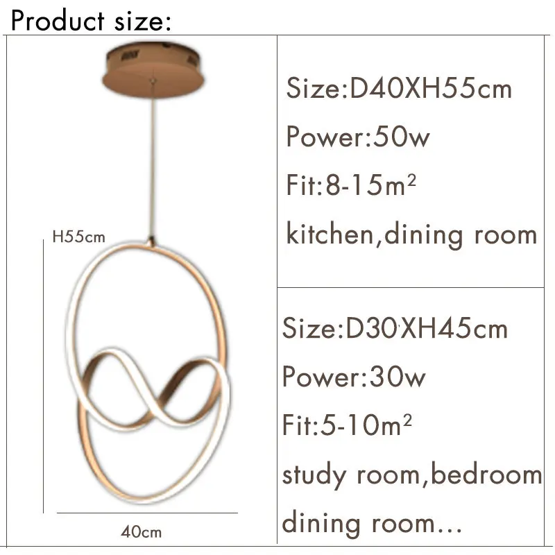 Circular Arc Hanging Lamp Modern LED Pendant Lights For Living Room Dining Bedroom White&ampBlack&ampGolden Body | Лампы и освещение