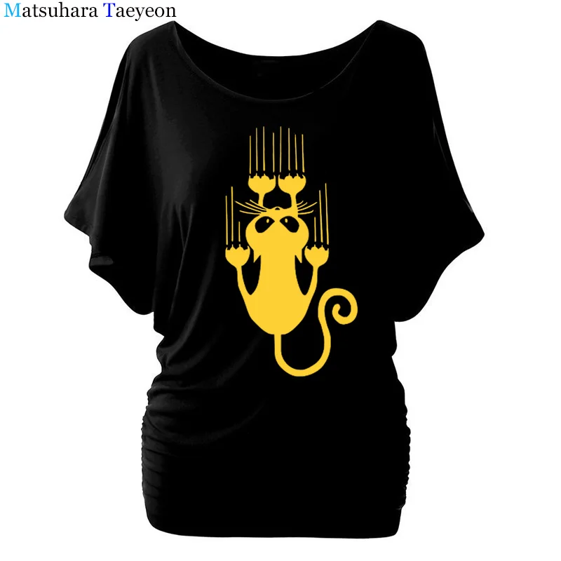 Summer New Arrival Women Casual T-Shirts Funny Cat Personality Print Short Sleeve O-Neck T-Shirts All-Match Base
Summer New Arrival Women Casual T-Shirts Funny Cat Personality Print Short Sleeve O-Neck T-Shirts All-Match Base