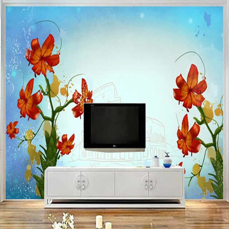 3D Wall Paper for Walls Elegant Red Flower Non-Woven Wallpapers Hand Painted Building Mural Living Room Decorative Wallpapers
3D Wall Paper for Walls Elegant Red Flower Non-Woven Wallpapers Hand Painted Building Mural Living Room Decorative Wallpapers