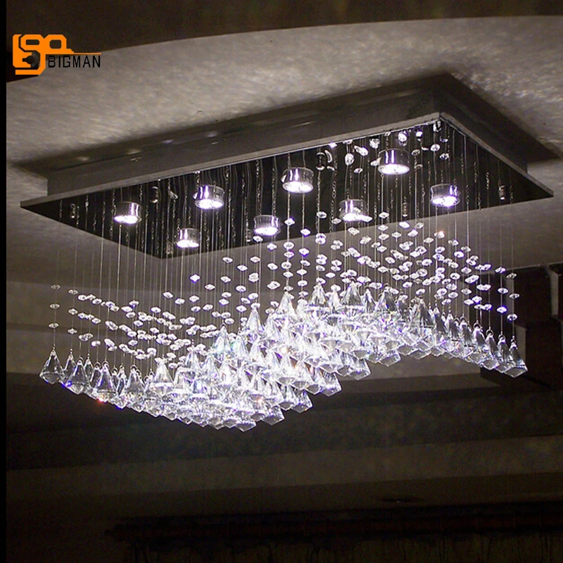 Wave Design Modern Chandelier Crystals Living Lamp AC110V 220V Lustre LED Dining Room Plafonnier
Wave Design Modern Chandelier Crystals Living Lamp AC110V 220V Lustre LED Dining Room Plafonnier