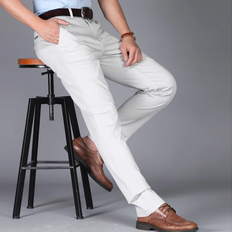Summer Pants Men Business Casual Mid-waist Straight Trousers Men Lightweight Autumn Mens Pants Big Size 42 pantalones hombre
Summer Pants Men Business Casual Mid-waist Straight Trousers Men Lightweight Autumn Mens Pants Big Size 42 pantalones hombre