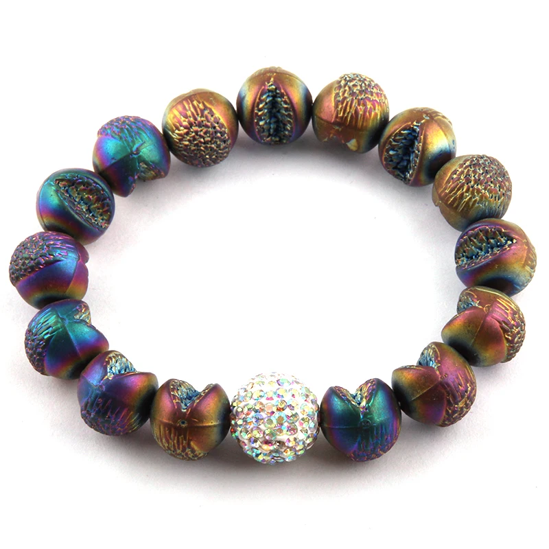 Free Shipping Beautiful Energy Bracelets Fashion Opening Stones AB Handmake Paved Ball Bracelet | Украшения и аксессуары