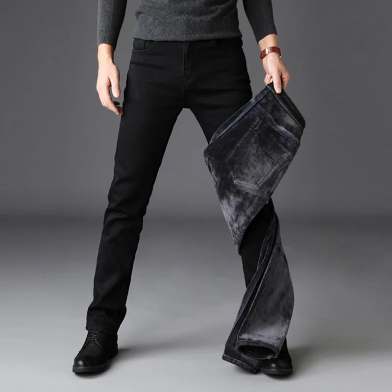 2019 Plus size Winter Jeans Men Black denim joggers masculino jeans Slim Fit Stretch Thick Velvet Warm Jeans Casual Trousers
2019 Plus size Winter Jeans Men Black denim joggers masculino jeans Slim Fit Stretch Thick Velvet Warm Jeans Casual Trousers