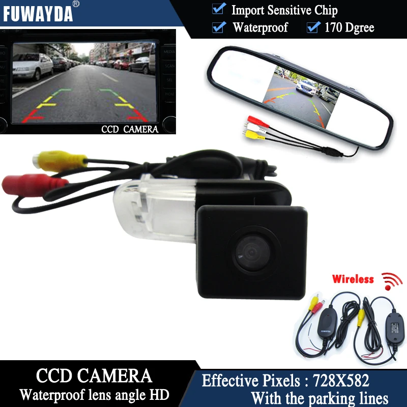 FUWAYDA Wireless CCD Chip Car Rear View Camera for Mercedes-Benz B200 A-class W169 B-Class T245+4.3 Inch rearview Mirror Monitor
FUWAYDA Wireless CCD Chip Car Rear View Camera for Mercedes-Benz B200 A-class W169 B-Class T245+4.3 Inch rearview Mirror Monitor