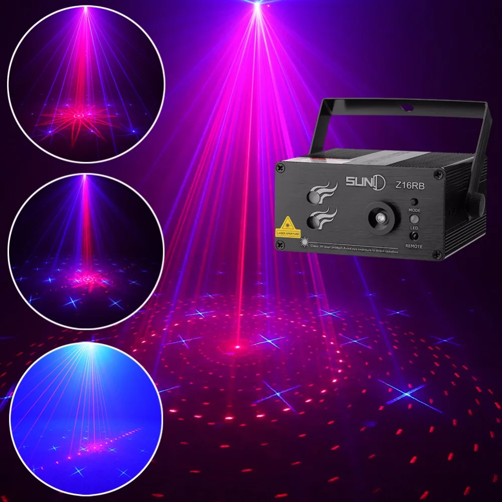 SUNY 16 RB Patterns Laser Light Blue LED Stage Light Sound Activated Gobo Projector Show for Club Bar DJ Disco Home Party(Z16RB)
SUNY 16 RB Patterns Laser Light Blue LED Stage Light Sound Activated Gobo Projector Show for Club Bar DJ Disco Home Party(Z16RB)