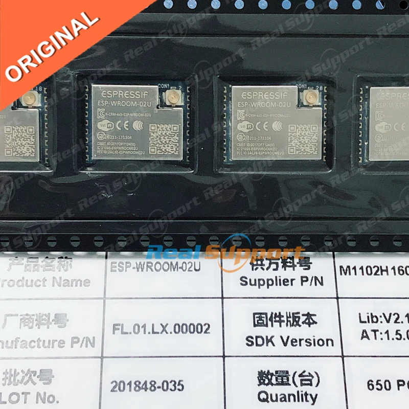 50PCS ESP-WROOM-02 ESP-WROOM-02U ESP8266EX Smart Home automation Module Espressif Original
50PCS ESP-WROOM-02 ESP-WROOM-02U ESP8266EX Smart Home automation Module Espressif Original