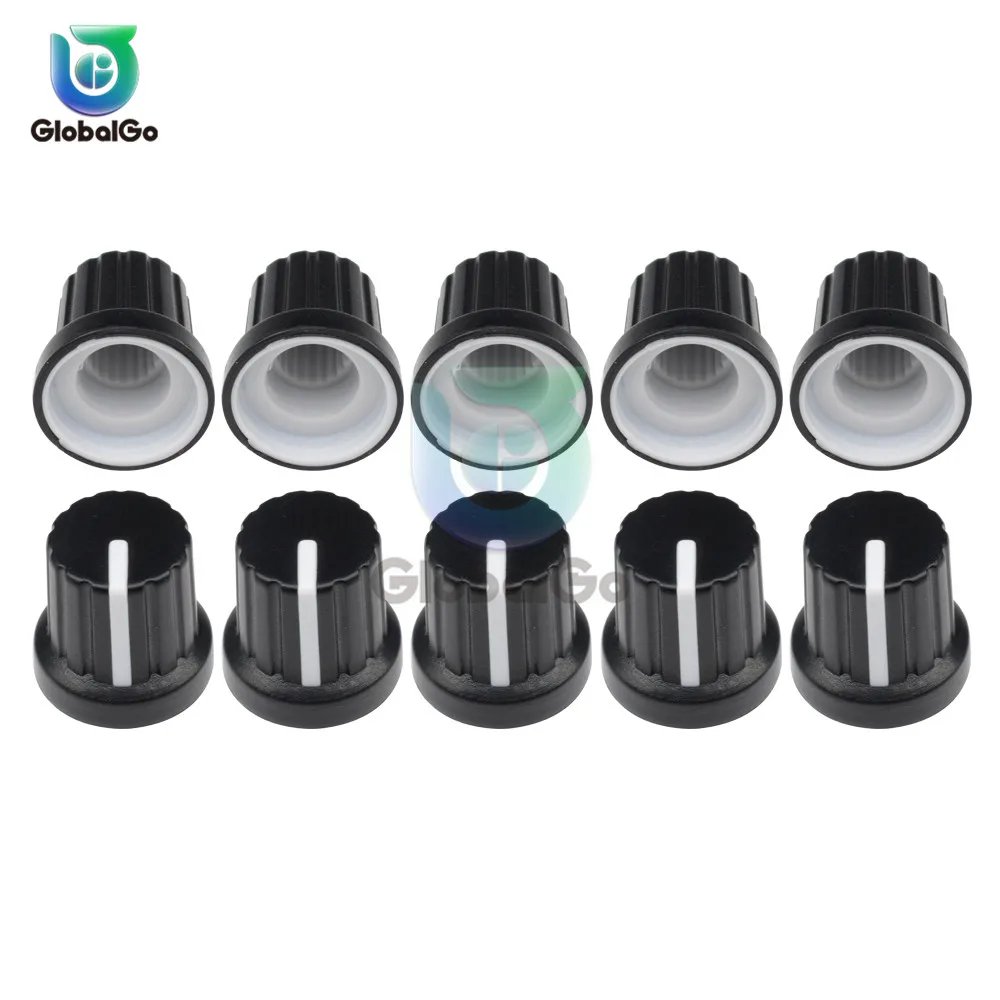 20pcs/Lot 6mm Shaft Hole Dia Plastic Threaded Knurled Potentiometer Knobs Caps DIY Potentiometer Accessories
20pcs/Lot 6mm Shaft Hole Dia Plastic Threaded Knurled Potentiometer Knobs Caps DIY Potentiometer Accessories