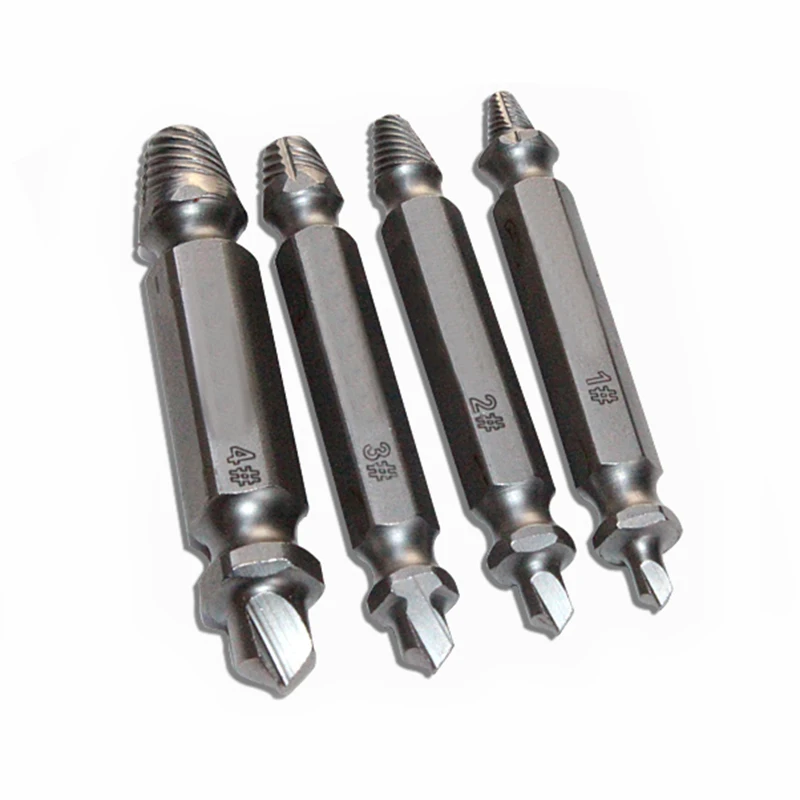 4pcs screw extractor hss out damaged screw Remove guide broken bolt stud high speed steel screwdriver bits for drills bits set
4pcs screw extractor hss out damaged screw Remove guide broken bolt stud high speed steel screwdriver bits for drills bits set