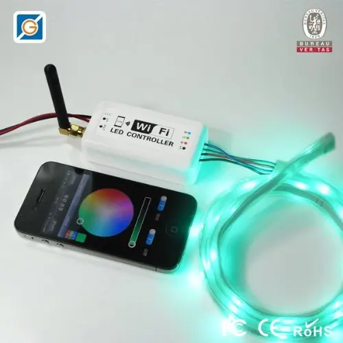 Беспроводной контроллер RGB со светодиодной лентой Wi-Fi для iOS iPhone iPad Android смартфона планшета
Беспроводной контроллер RGB со светодиодной лентой Wi-Fi для iOS iPhone iPad Android смартфона планшета