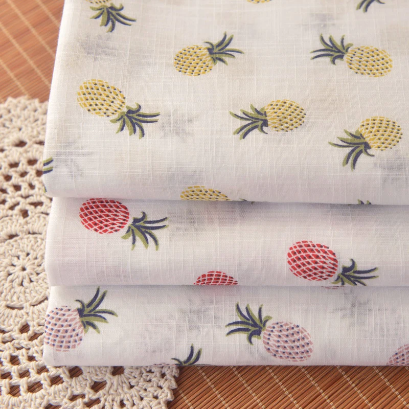 3- colour Pineapple, Bamboo, Cotton and LinenShirt, Dress, Children's fabricFabric
3- colour Pineapple, Bamboo, Cotton and LinenShirt, Dress, Children's fabricFabric