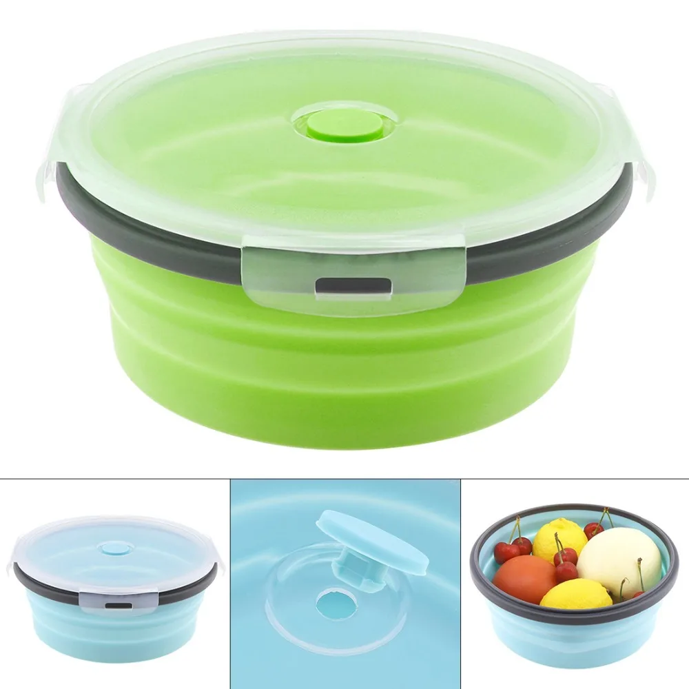 Silicone Lunch-Box Round Folding Food Container Portable Bowl 350ML/500ML/800ML/1200ML Two Colors Bento-box Eco-Friendly
Silicone Lunch-Box Round Folding Food Container Portable Bowl 350ML/500ML/800ML/1200ML Two Colors Bento-box Eco-Friendly