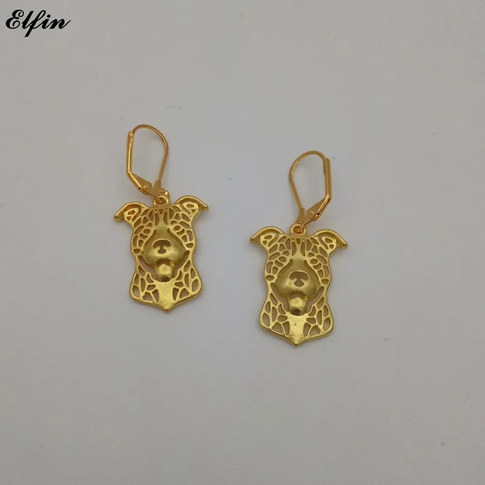 Elfin New Trendy Pit Bull Earings Fashion Jewelry Gold Color Silver Color American Pit Bull Terrier Earrings For Women
Elfin New Trendy Pit Bull Earings Fashion Jewelry Gold Color Silver Color American Pit Bull Terrier Earrings For Women