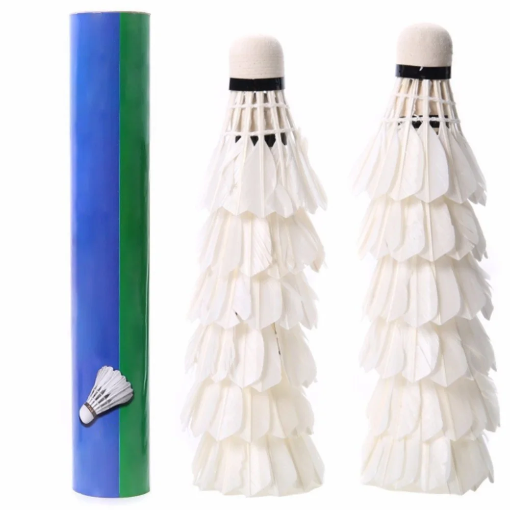 12 Pcs Durable Badminton Balls Goose Feather Shuttlecocks with Goose Feather White for Training Game Sport
12 Pcs Durable Badminton Balls Goose Feather Shuttlecocks with Goose Feather White for Training Game Sport