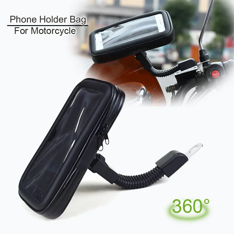 Waterproof Motorcycle Mobile Phone Holder Bag Case Rear View Mirror Stand Adjustment Freely
Waterproof Motorcycle Mobile Phone Holder Bag Case Rear View Mirror Stand Adjustment Freely