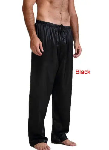 Men Classic Satin Pajamas Sleepwear Pyjamas Pants Sleep Bottoms S-XL | Мужская одежда