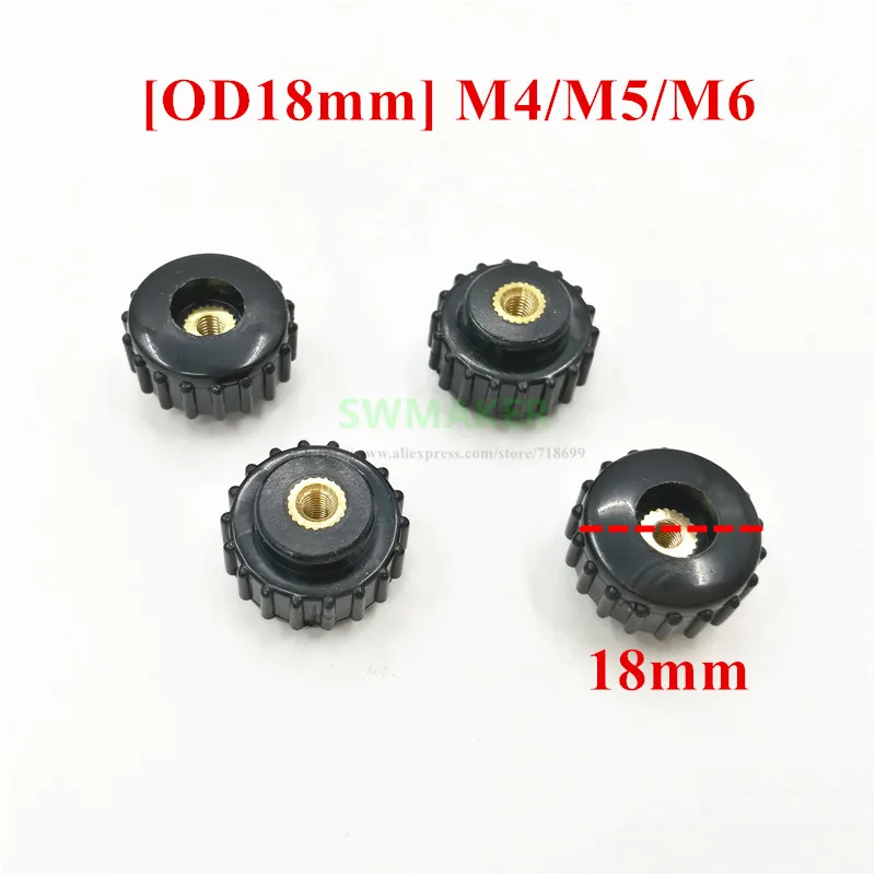 10pcs OD 18mm Straight thread Through hole M4 M5 M6 adjusting knob Round head rubber head Hand Knob Nut Hand Tighten Nut
10pcs OD 18mm Straight thread Through hole M4 M5 M6 adjusting knob Round head rubber head Hand Knob Nut Hand Tighten Nut