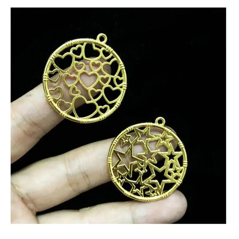 10pcs Heart Star Hollow Round Metal Frame Jewelry Pendant Accessories DIY Charms Handmade Open Bezels UV Resin Craft Art
10pcs Heart Star Hollow Round Metal Frame Jewelry Pendant Accessories DIY Charms Handmade Open Bezels UV Resin Craft Art