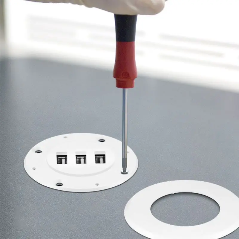 2021 New 5cm Grommet Hole In-Desk Mounting 3 Ports USB 2.0 Hub For Laptop PC Computer NEWEST BLACK | Компьютеры и офис